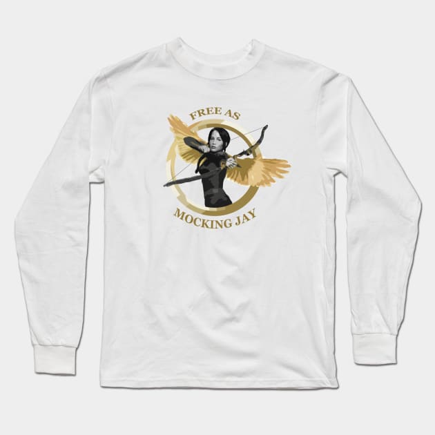 Free as Mocking Jay Long Sleeve T-Shirt by merkerinn